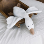 Teddy Fabric Goose Toy for Newborn Photography Props, Plush Goose Prop, Baby Goose Stuffed Animal, Heirloom Nursery Toy