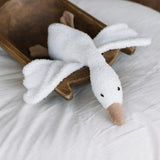 Teddy Fabric Goose Toy for Newborn Photography Props, Plush Goose Prop, Baby Goose Stuffed Animal, Heirloom Nursery Toy