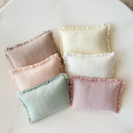 Pointelle Knit Newborn Posing Pillow with Ruffles, Newborn Photo Pillow Photography Prop, Beanbag Pillow for Photography