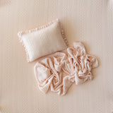 Peach Pointelle Knit Newborn Photography Props Set, Newborn Beanbag Backdrop Photo Prop Posing Fabric, Newborn Posing Pillow