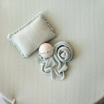 Mint Pointelle Knit Newborn Photography Props Set, Newborn Beanbag Backdrop Photo Prop Posing Fabric, Newborn Posing Pillow, Newborn Outfit