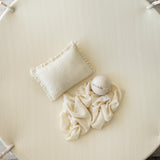 Yellow Pointelle Knit Newborn Photography Prop Set, Newborn Beanbag Backdrop Photo Prop Posing Fabric, Newborn Posing Pillow, Newborn Outfit