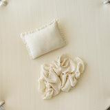 Yellow Pointelle Knit Newborn Photography Prop Set, Newborn Beanbag Backdrop Photo Prop Posing Fabric, Newborn Posing Pillow, Newborn Outfit