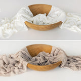 Lace Flower Fabric Backdrop with Matching Wrap for Newborn Photography Props, Newborn Fabric Backdrop, Newborn Posing Fabric Beanbag Layer