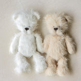 Large Fluffy Knitted Teddy Bear Photo Prop for Newborn Photography, Plush Stuffed Animal Bear Toy Baby Shower Gift and First Birthday Gift