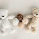 Large Fluffy Knitted Teddy Bear Photo Prop for Newborn Photography, Plush Stuffed Animal Bear Toy Baby Shower Gift and First Birthday Gift