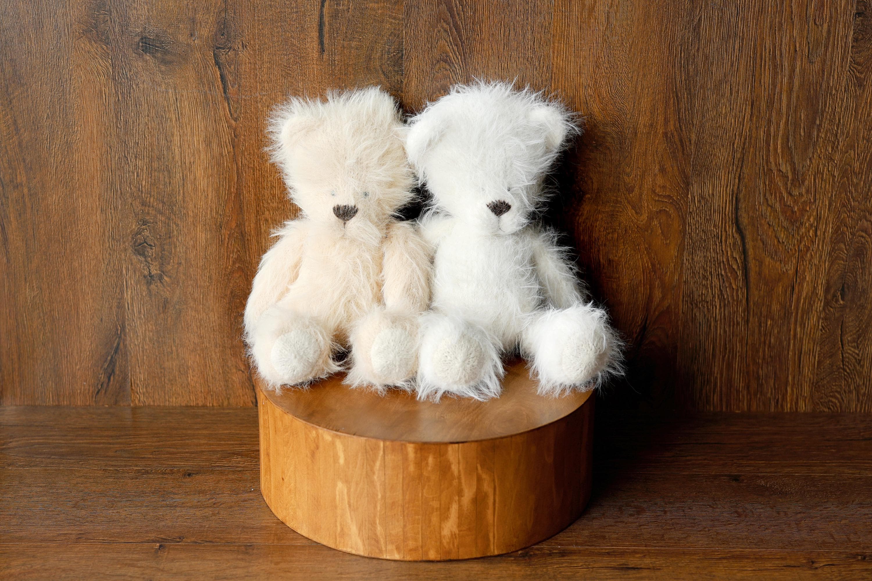Large Fluffy Knitted Teddy Bear Photo Prop for Newborn Photography, Plush Stuffed Animal Bear Toy Baby Shower Gift and First Birthday Gift