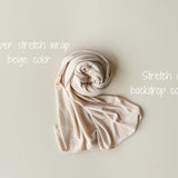 Stretch Cotton Fabric Backdrop for Newborn Photography Props, Newborn Backdrop Bean Bag, Newborn Posing Fabric Backdrop