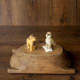 Felted Wool Arabic Tea Set for Newborn Photography Props, Handmade Camel and Falcon Toys, Middle Eastern Nursery Decor