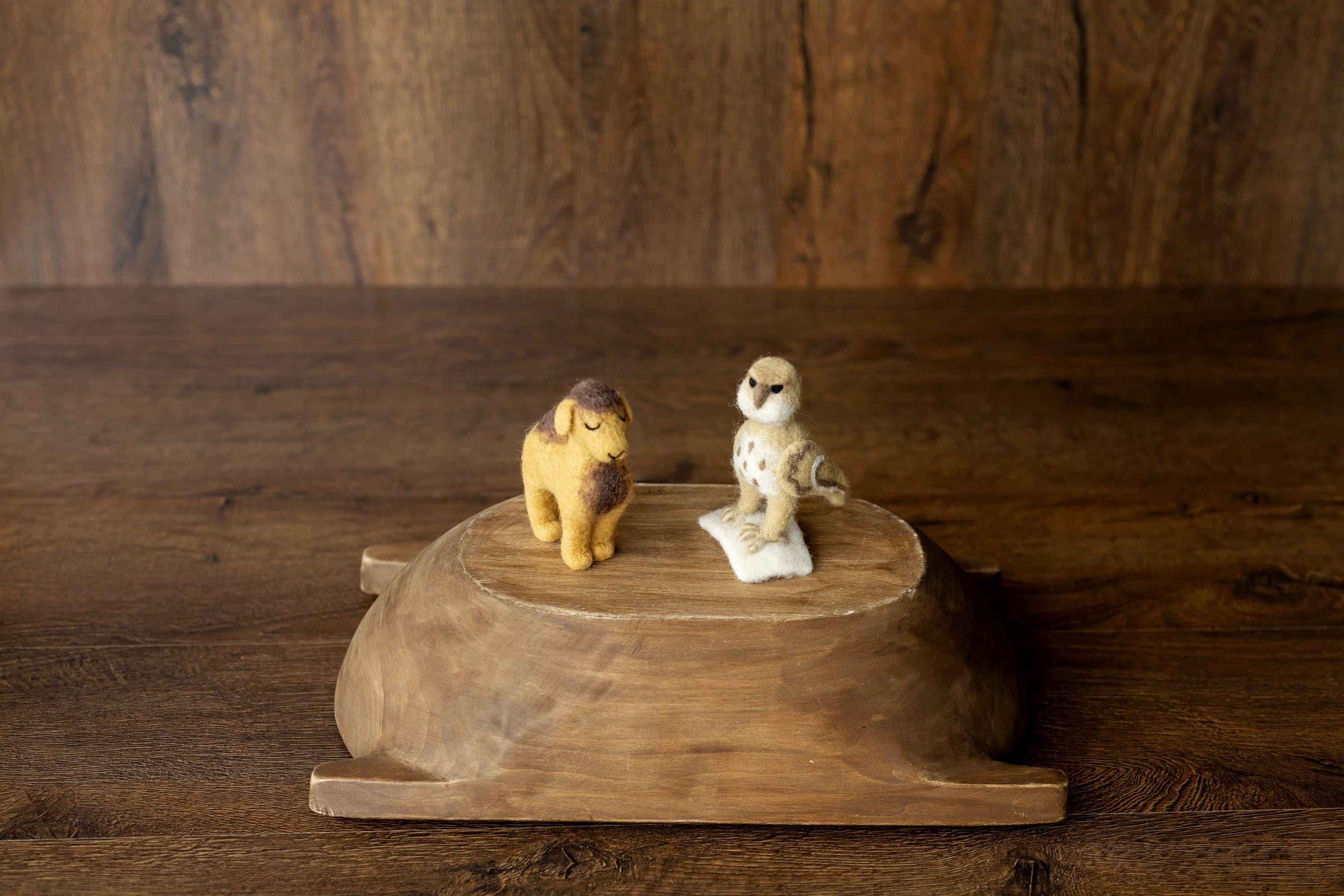 Felted Wool Arabic Tea Set for Newborn Photography Props, Handmade Camel and Falcon Toys, Middle Eastern Nursery Decor