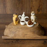 Felted Wool Arabic Tea Set for Newborn Photography Props, Handmade Camel and Falcon Toys, Middle Eastern Nursery Decor