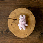 Alpaca Knit Mini Teddy Bear or Bunny for Newborn Photography Props, Handmade Stuffed Animal, First Toy Gift Baby Shower