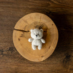 Alpaca Knit Mini Teddy Bear or Bunny for Newborn Photography Props, Handmade Stuffed Animal, First Toy Gift Baby Shower