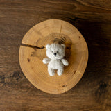 Alpaca Knit Mini Teddy Bear or Bunny for Newborn Photography Props, Handmade Stuffed Animal, First Toy Gift Baby Shower