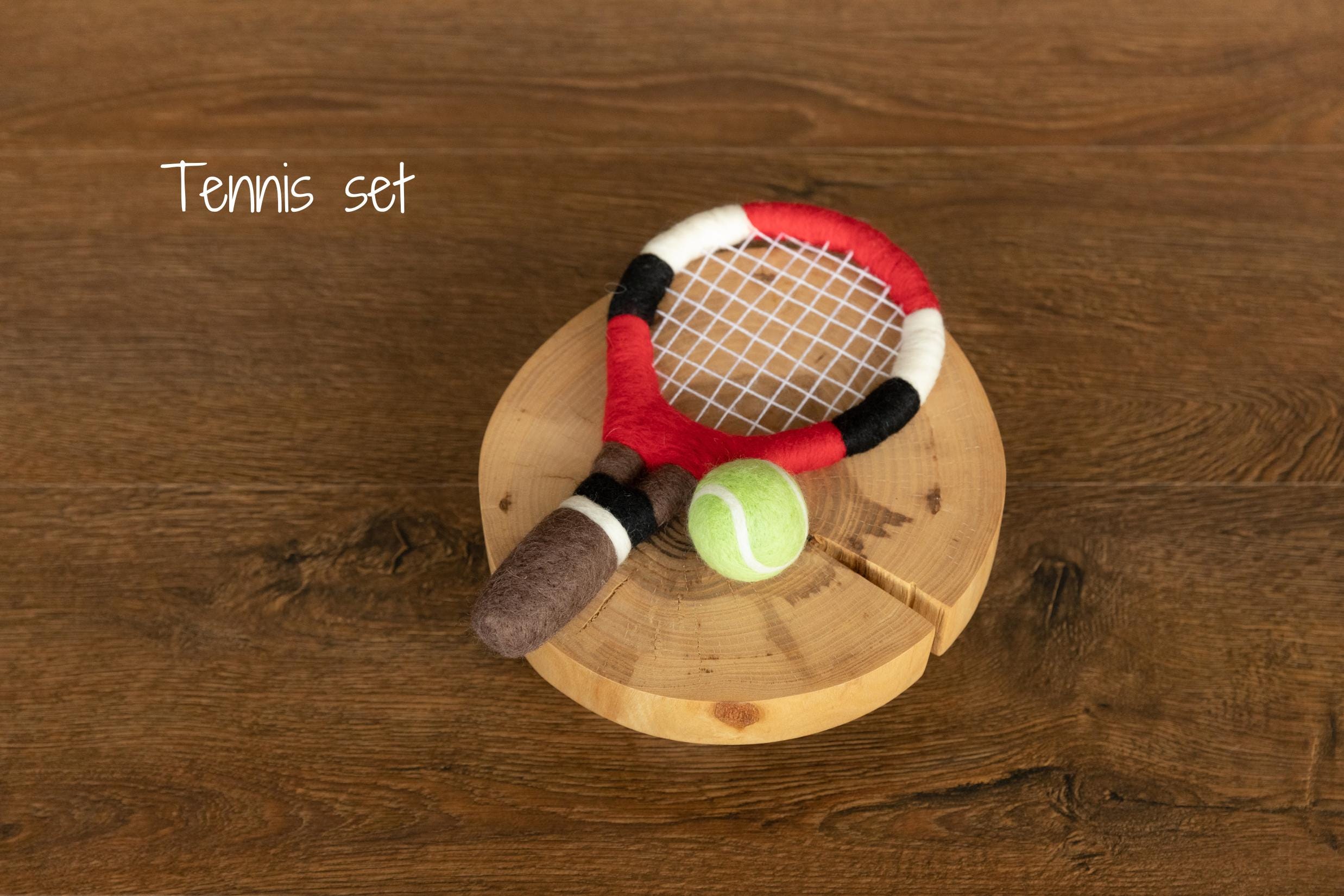 Felt Tennis Racket, Golf Club & Sports Visor Set for Newborn Photography Props, Baby Sports Toys, Baby Shower Gift