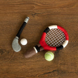 Felt Tennis Racket, Golf Club & Sports Visor Set for Newborn Photography Props, Baby Sports Toys, Baby Shower Gift