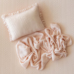 Pointelle Knit Newborn Posing Pillow with Ruffles, Newborn Photo Pillow Photography Prop, Beanbag Pillow for Photography
