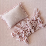 Pointelle Knit Newborn Posing Pillow with Ruffles, Newborn Photo Pillow Photography Prop, Beanbag Pillow for Photography