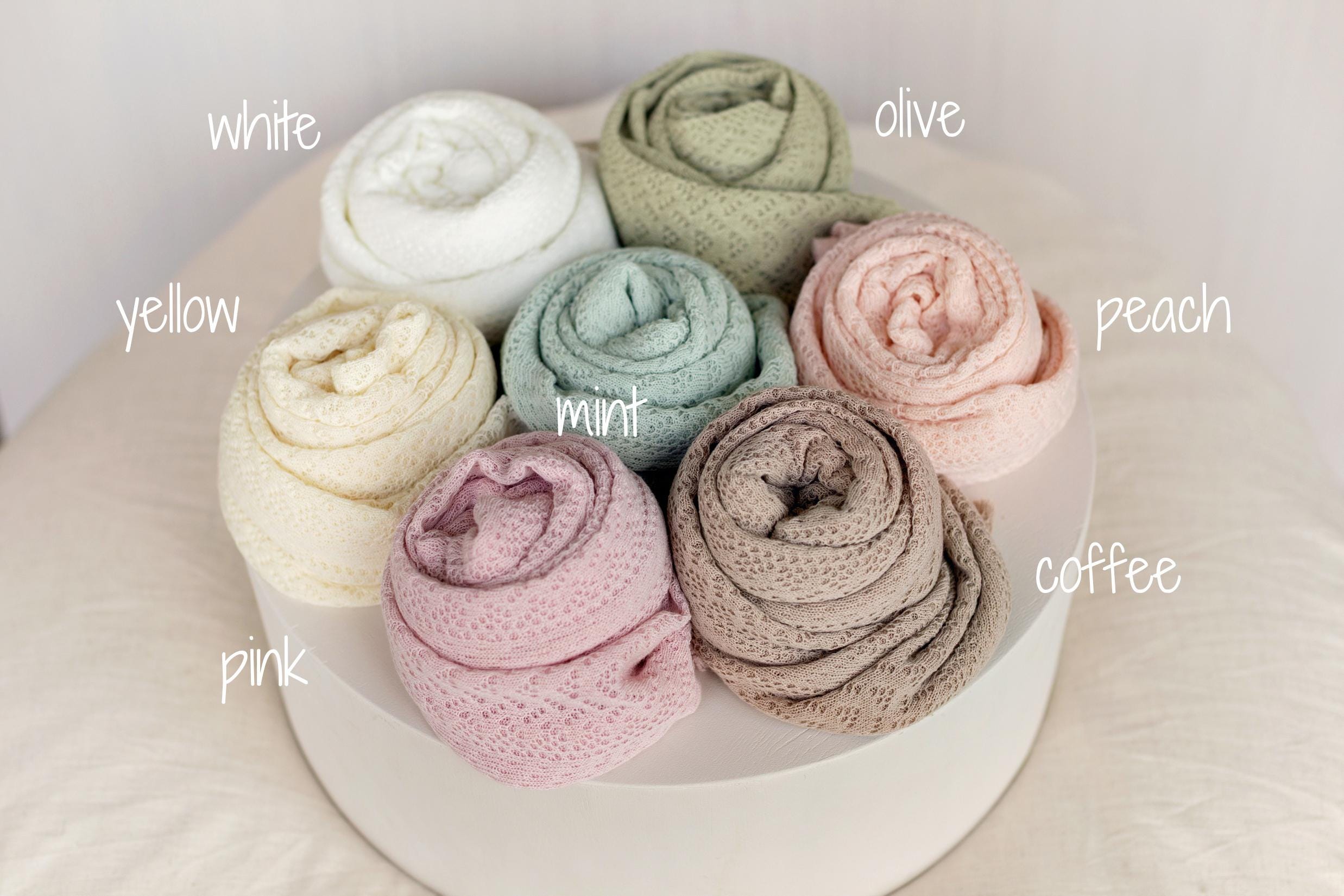 Pointelle Knit Newborn Posing Pillow with Ruffles, Newborn Photo Pillow Photography Prop, Beanbag Pillow for Photography