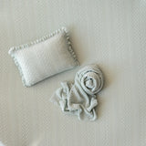 Mint Pointelle Knit Newborn Photography Props Set, Newborn Beanbag Backdrop Photo Prop Posing Fabric, Newborn Posing Pillow, Newborn Outfit