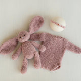 Pink Pointelle Knit Newborn Photography Props Set, Newborn Beanbag Backdrop Photo Prop Posing Fabric, Newborn Posing Pillow, Newborn Outfit