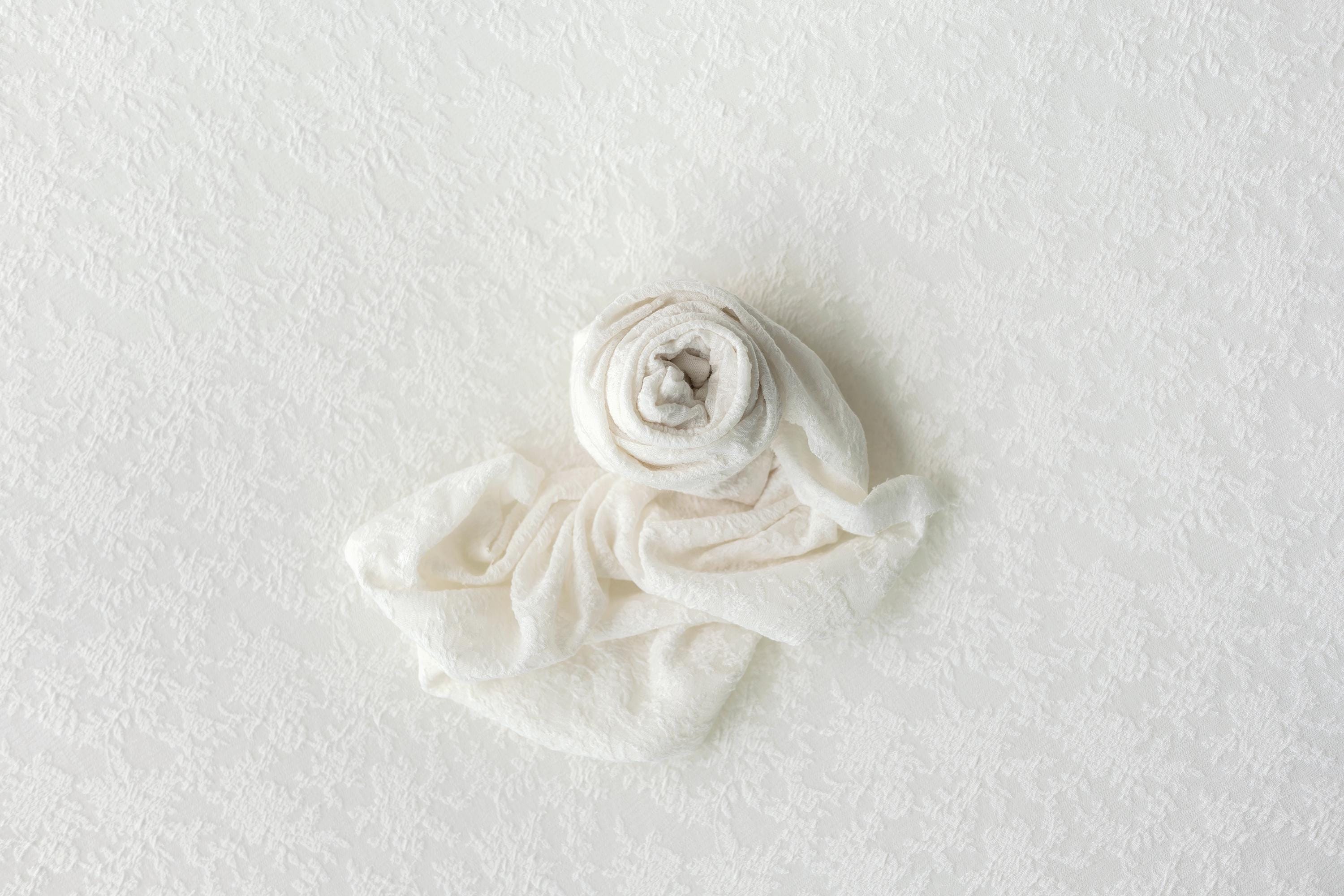 Lace Flower Fabric Backdrop with Matching Wrap for Newborn Photography Props, Newborn Fabric Backdrop, Newborn Posing Fabric Beanbag Layer