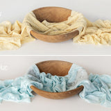 Lace Flower Fabric Backdrop with Matching Wrap for Newborn Photography Props, Newborn Fabric Backdrop, Newborn Posing Fabric Beanbag Layer