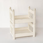 2-in-1 Stackable Newborn Bunk Bed for Twin Photography, Wooden Baby Bed Photo Prop, Newborn Photography Furniture, Twin Newborn Props