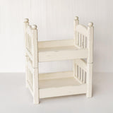 2-in-1 Stackable Newborn Bunk Bed for Twin Photography, Wooden Baby Bed Photo Prop, Newborn Photography Furniture, Twin Newborn Props