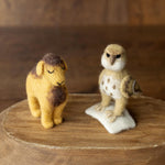 Felted Wool Arabic Tea Set for Newborn Photography Props, Handmade Camel and Falcon Toys, Middle Eastern Nursery Decor