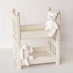 2-in-1 Stackable Newborn Bunk Bed for Twin Photography, Wooden Baby Bed Photo Prop, Newborn Photography Furniture, Twin Newborn Props