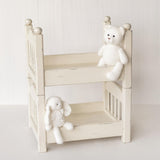 2-in-1 Stackable Newborn Bunk Bed for Twin Photography, Wooden Baby Bed Photo Prop, Newborn Photography Furniture, Twin Newborn Props