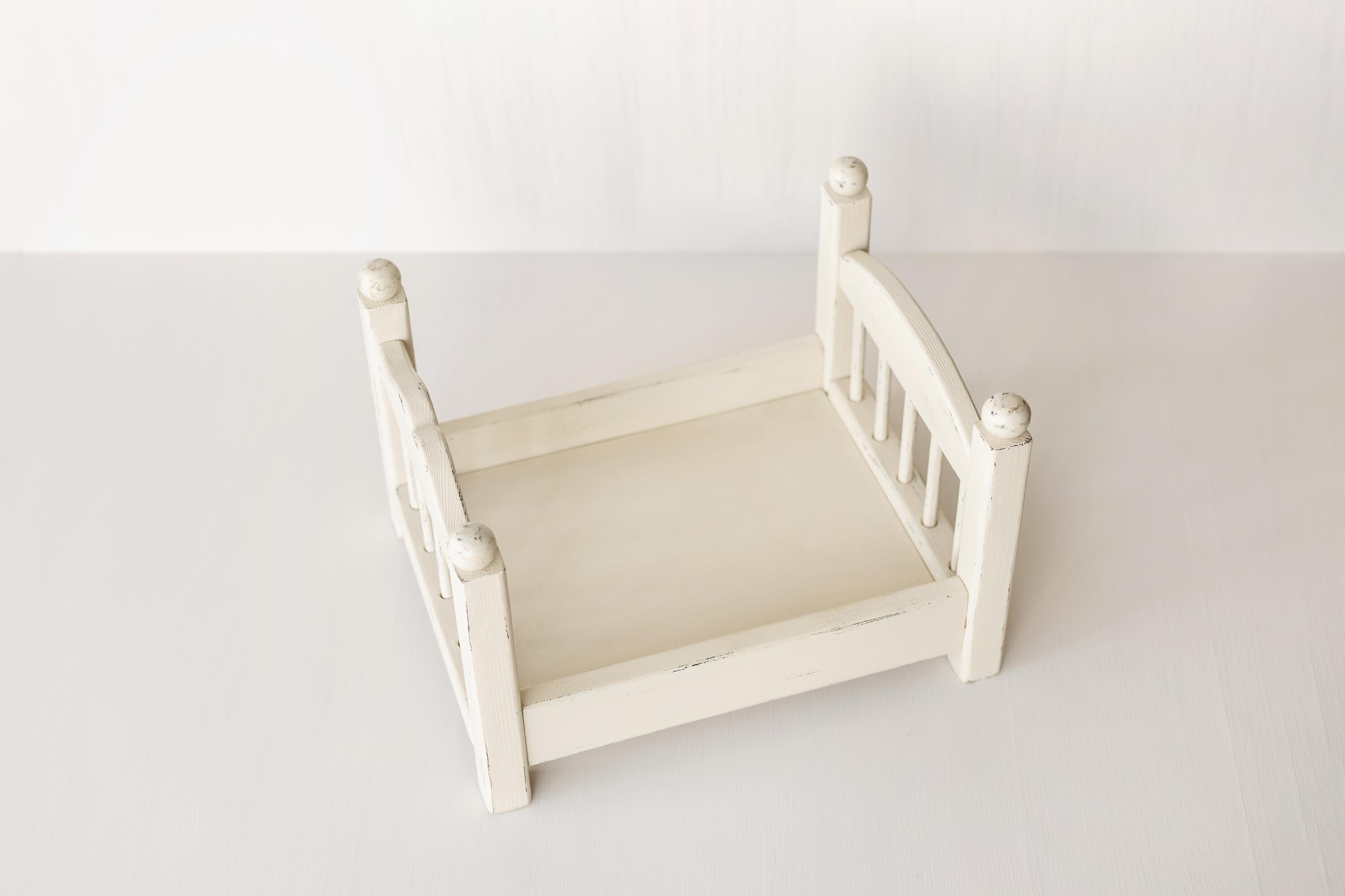 2-in-1 Stackable Newborn Bunk Bed for Twin Photography, Wooden Baby Bed Photo Prop, Newborn Photography Furniture, Twin Newborn Props