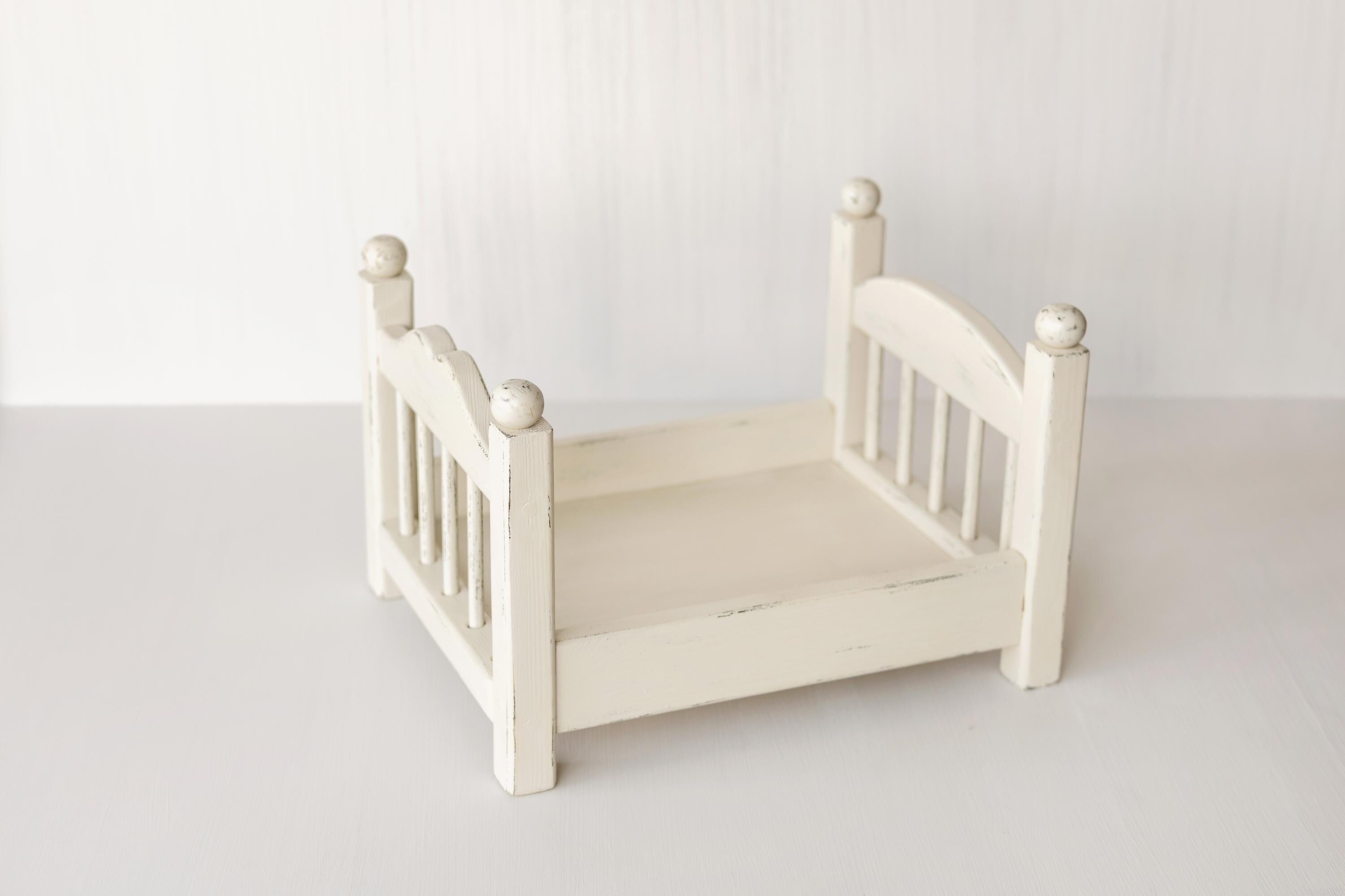 2-in-1 Stackable Newborn Bunk Bed for Twin Photography, Wooden Baby Bed Photo Prop, Newborn Photography Furniture, Twin Newborn Props