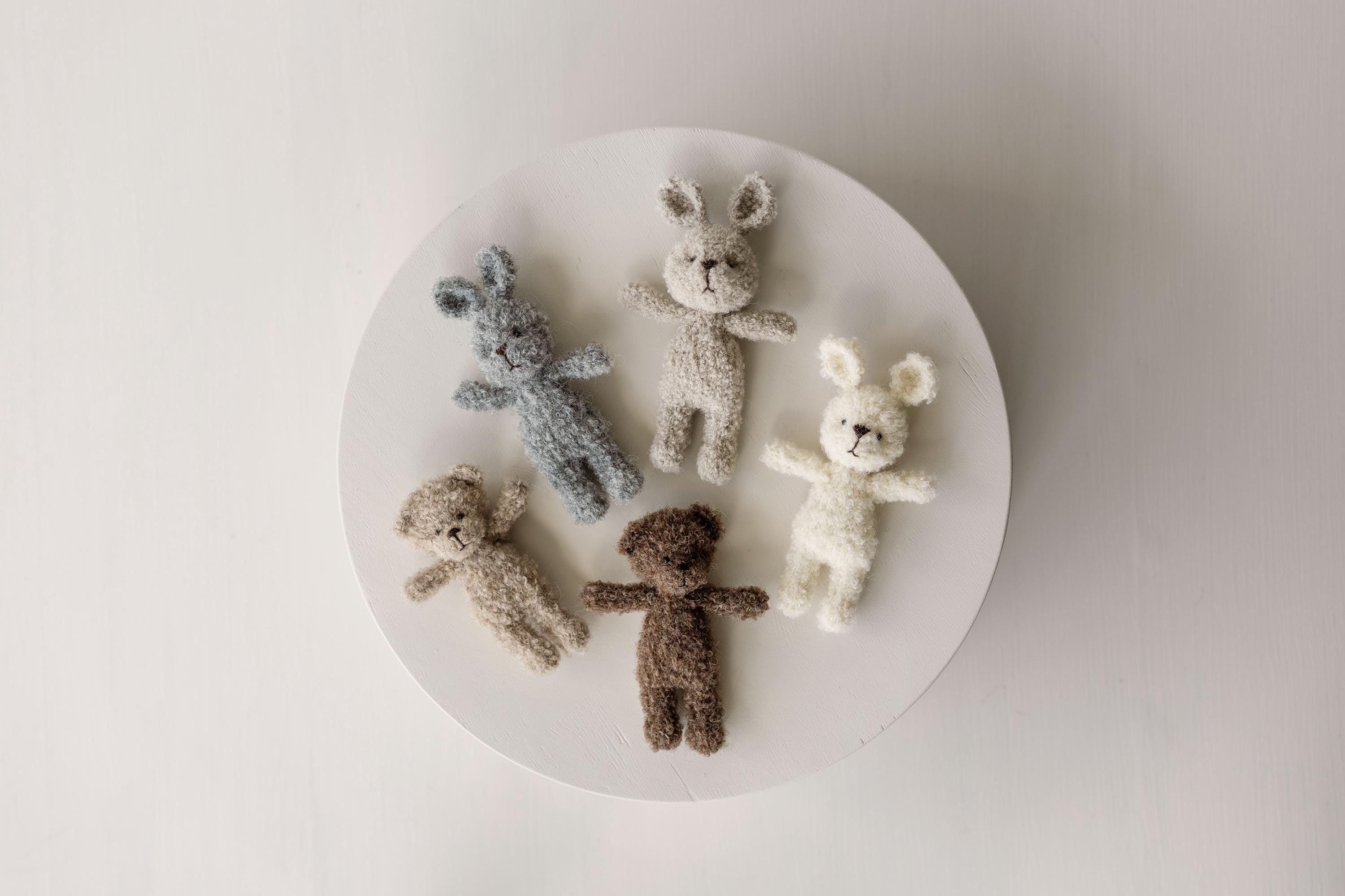 Boucle Baby Overall with Matching Teddy Bear or Bunny Hat, Newborn Photography Prop, Newborn Knitted Teddy Bear Outfit, Newborn Bunny Outfit