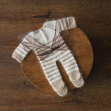Newborn Honey Bee Costume, Striped Footed Romper with Bee Bonnet, Wings & Toy, Newborn Photography Outfit, Baby Halloween Bumblebee Outfit