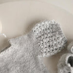 Angora Wool Newborn Girl Knit Romper with Voluminous Ruffle Sleeves, Bonnet and Booties Photography Set, Newborn Knitted Outfit Photo Prop