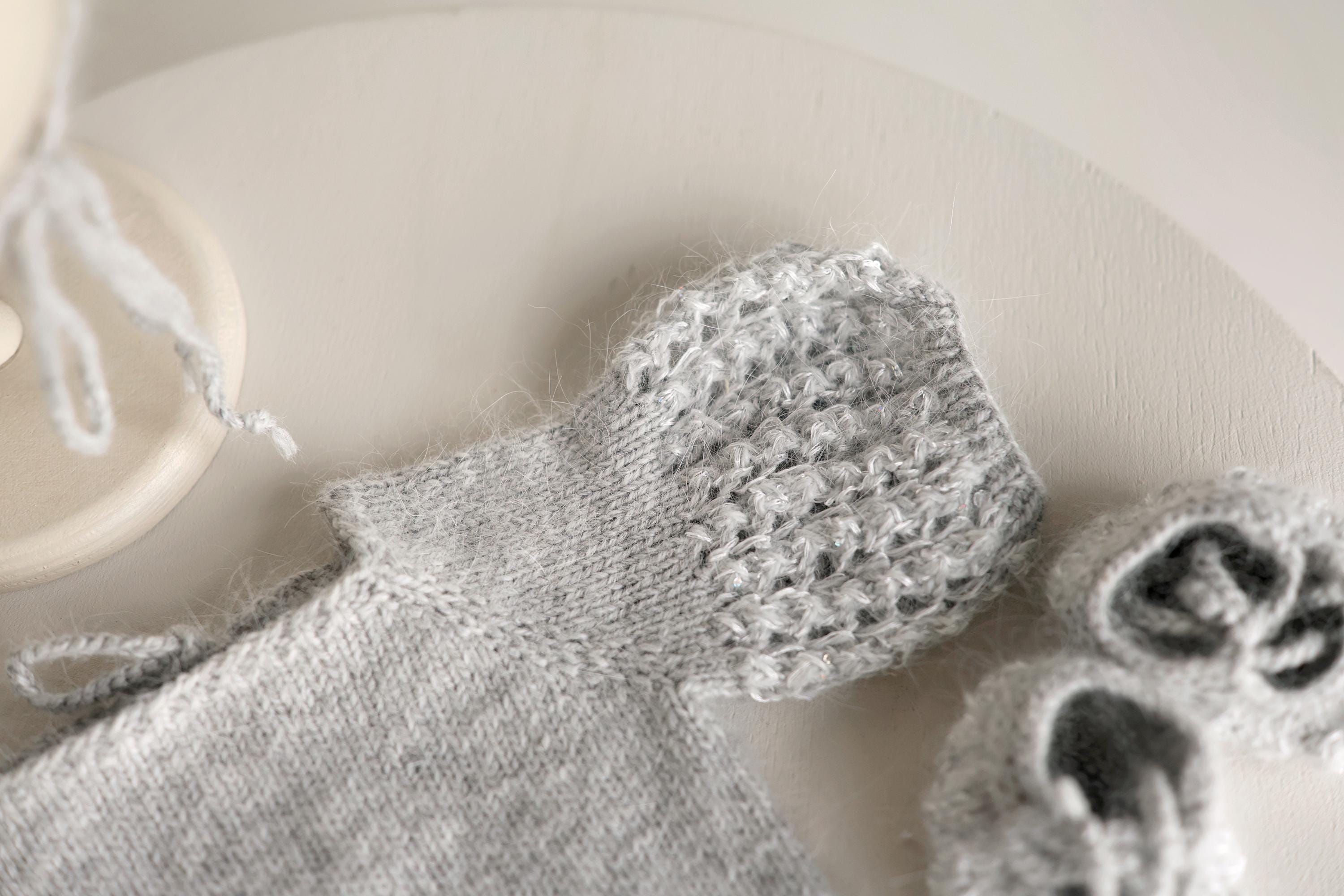 Angora Wool Newborn Girl Knit Romper with Voluminous Ruffle Sleeves, Bonnet and Booties Photography Set, Newborn Knitted Outfit Photo Prop