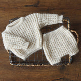 Soft Mohair Newborn Ruffle Knit Bloomers, Baby Knitted Shorts, Knit Diaper Cover, Newborn Photography Outfit, Unisex Baby Bloomers