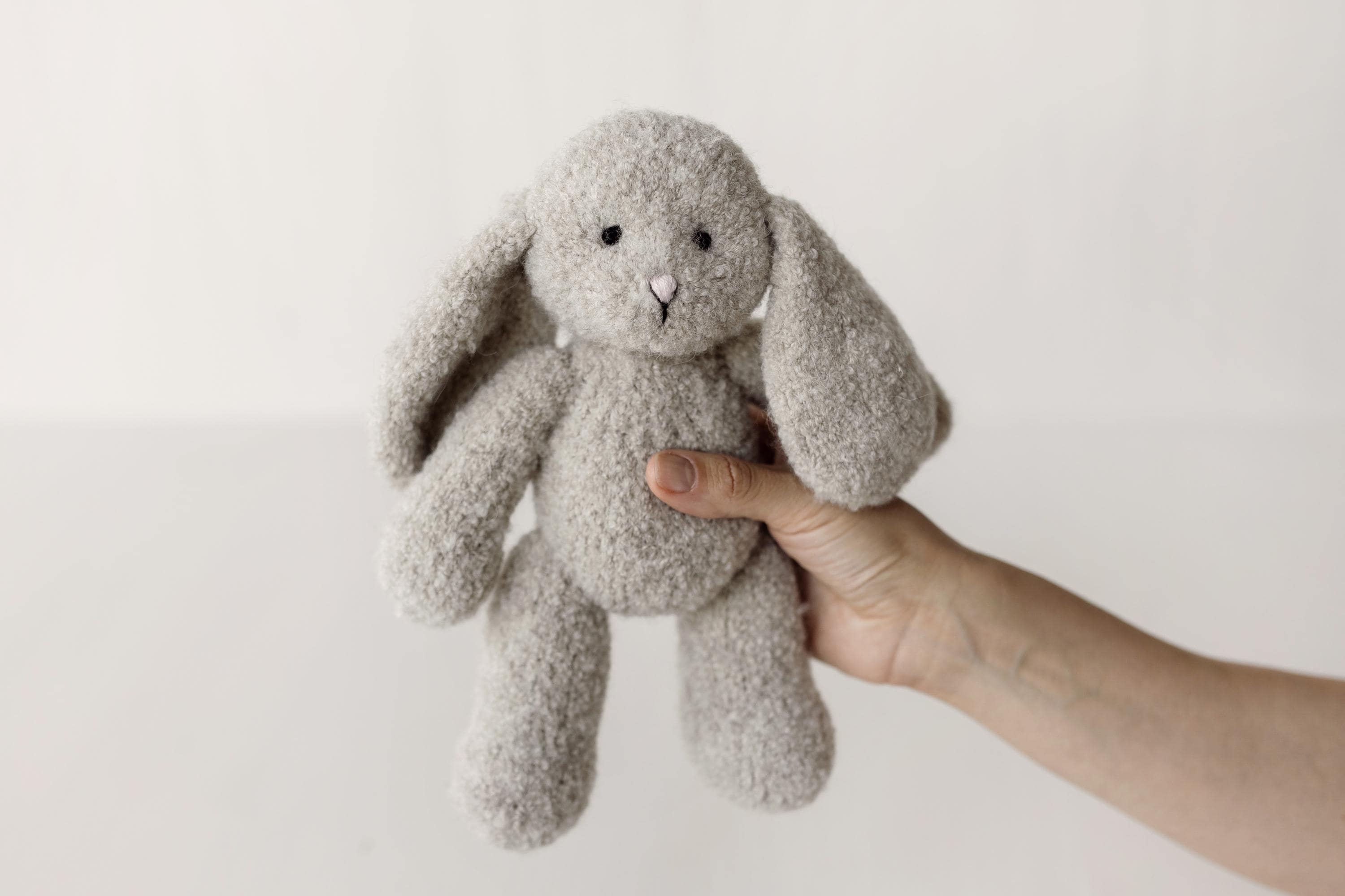 Greige Boucle Newborn Photography Props Collection, Newborn Teddy Bear & Bunny Outfit, Knitted Overall, Romper, Bear Hat and Bunny Toy