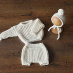 Soft Mohair Newborn Ruffle Knit Bloomers, Baby Knitted Shorts, Knit Diaper Cover, Newborn Photography Outfit, Unisex Baby Bloomers