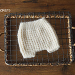 Soft Mohair Newborn Sweater and Knit Outfit Set, Unisex Baby Sweater with Bloomers and Bonnet, Newborn Photography Outfit