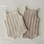 Organic Cotton Newborn Knit Outfit, Baby Knitted Romper with Bonnet and Socks, Unisex Newborn Photography Outfit, Baby Shower Gift