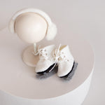 Felted Wool Ice Skates and Earmuffs for Newborn Photography Props, Winter Baby Photoshoot Accessories, Christmas Newborn Photo Outfit