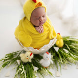 Angora Wool Newborn Chicken Cocoon with Bonnet – Potato Pouch Photo Prop