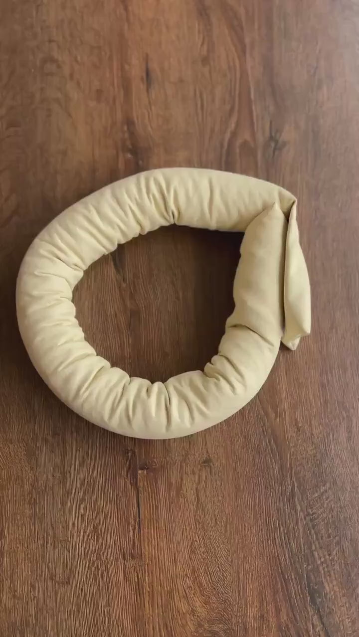 Newborn FILLED Posing Sausage Pillow, Newborn Doughnut Poser, Newborn Posing Pod, Newborn Photography Props, Newborn Posing Pillow Props