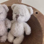 Boucle Stuffed Toy Bear for Baby Shower Gift or Newborn Gift, Newborn Knitted Teddy Bear, Baby Bear Crochet Toy, Newborn Photography Props