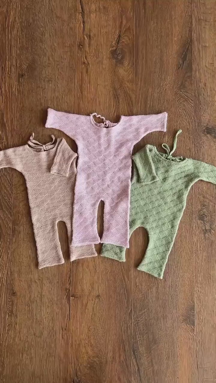 Newborn Photography Outfit Romper, Knitted Romper Baby Outfit, Newborn photography props, Newborn props for photography, Baby Jumpsuit Knit