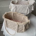 Natural Moses Basket Prop for Newborn Sessions and Nursery Decor