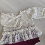 Newborn Girl Outfit with Photo Pillow, Newborn Girl Coming Home Outfit, Newborn Photography props, Newborn Posing pillow,Newborn Girl Romper